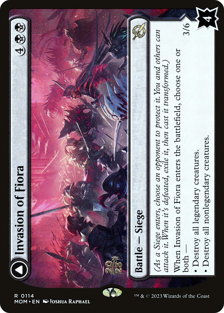 Invasion of Fiora // Marchesa, Resolute Monarch (PRE-114) - March of the Machine Promos Foil