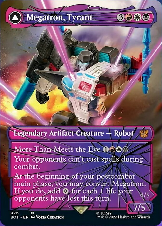 Megatron, Tyrant // Megatron, Destructive Force (BOT-026) - Transformers: (convertdfc, shatteredglass) (Borderless)
