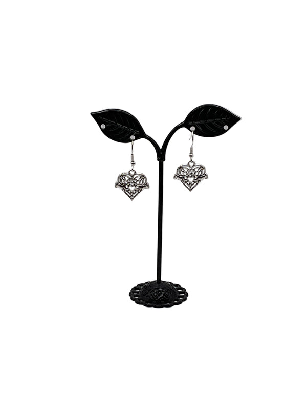 Filagree Heart Earrings
