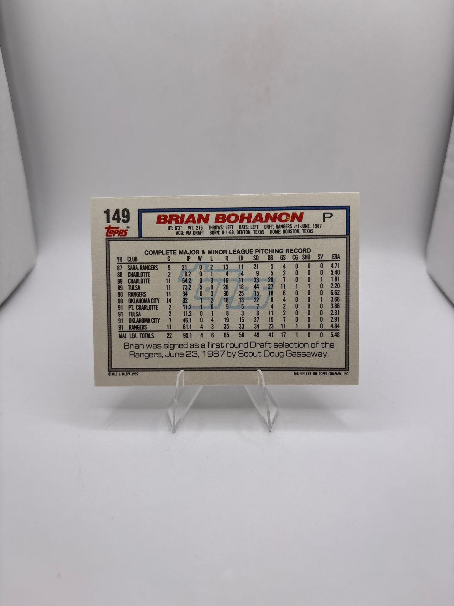 Topps Brian Bohanon