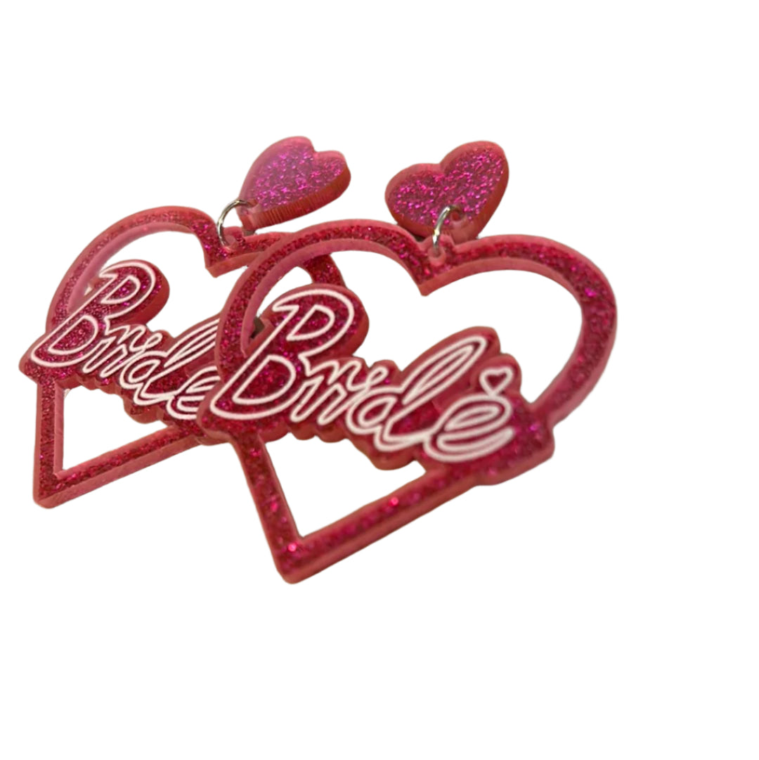 Bride Heart Earrings Secondary image