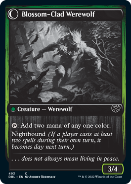 Weaver of Blossoms // Blossom-Clad Werewolf (DBL-493) - Innistrad: Double Feature: (Double Faced Transform)