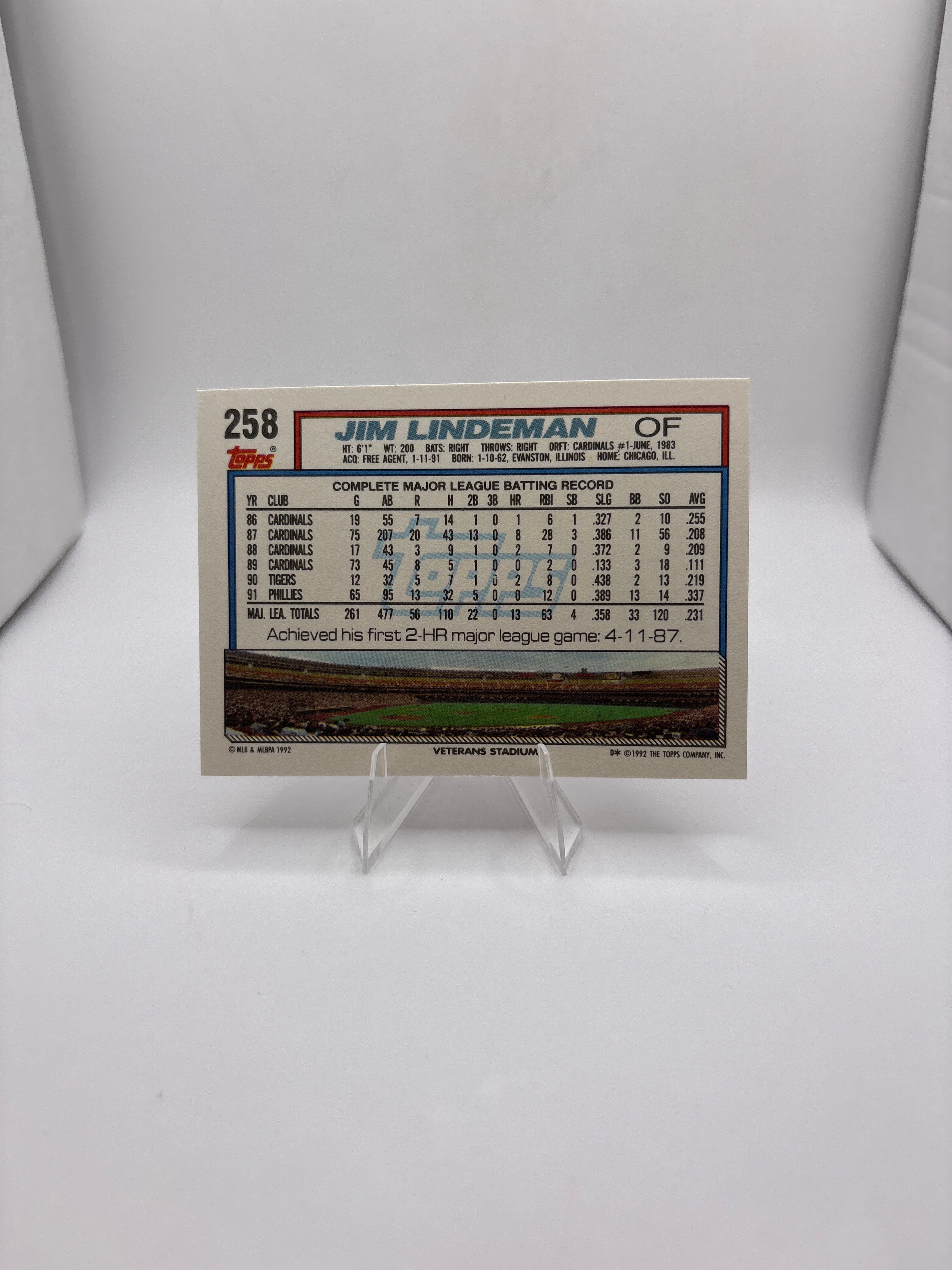 Topps Jim Lindeman