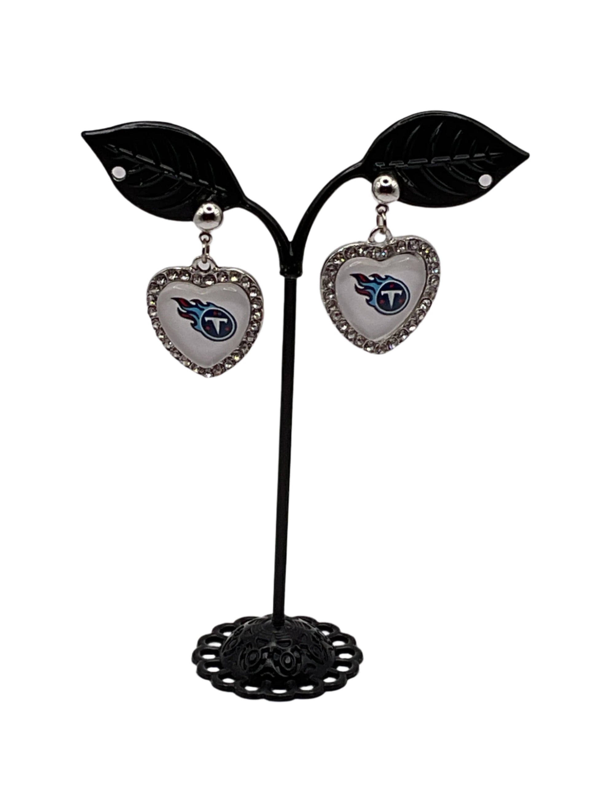AFC Football Earrings Tennessee Titans~Hearts