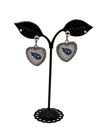 AFC Football Earrings Tennessee Titans~Hearts