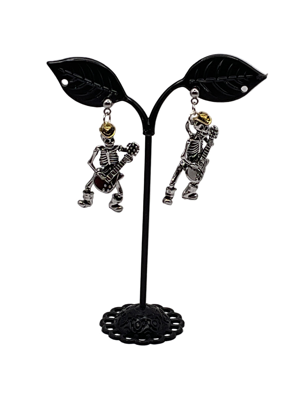 Cowboy skeleton earrings