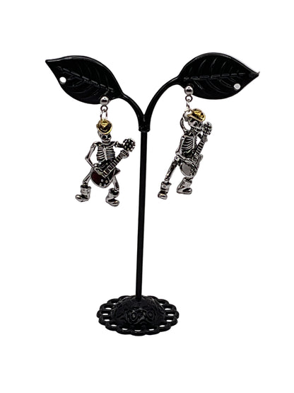 Cowboy skeleton earrings