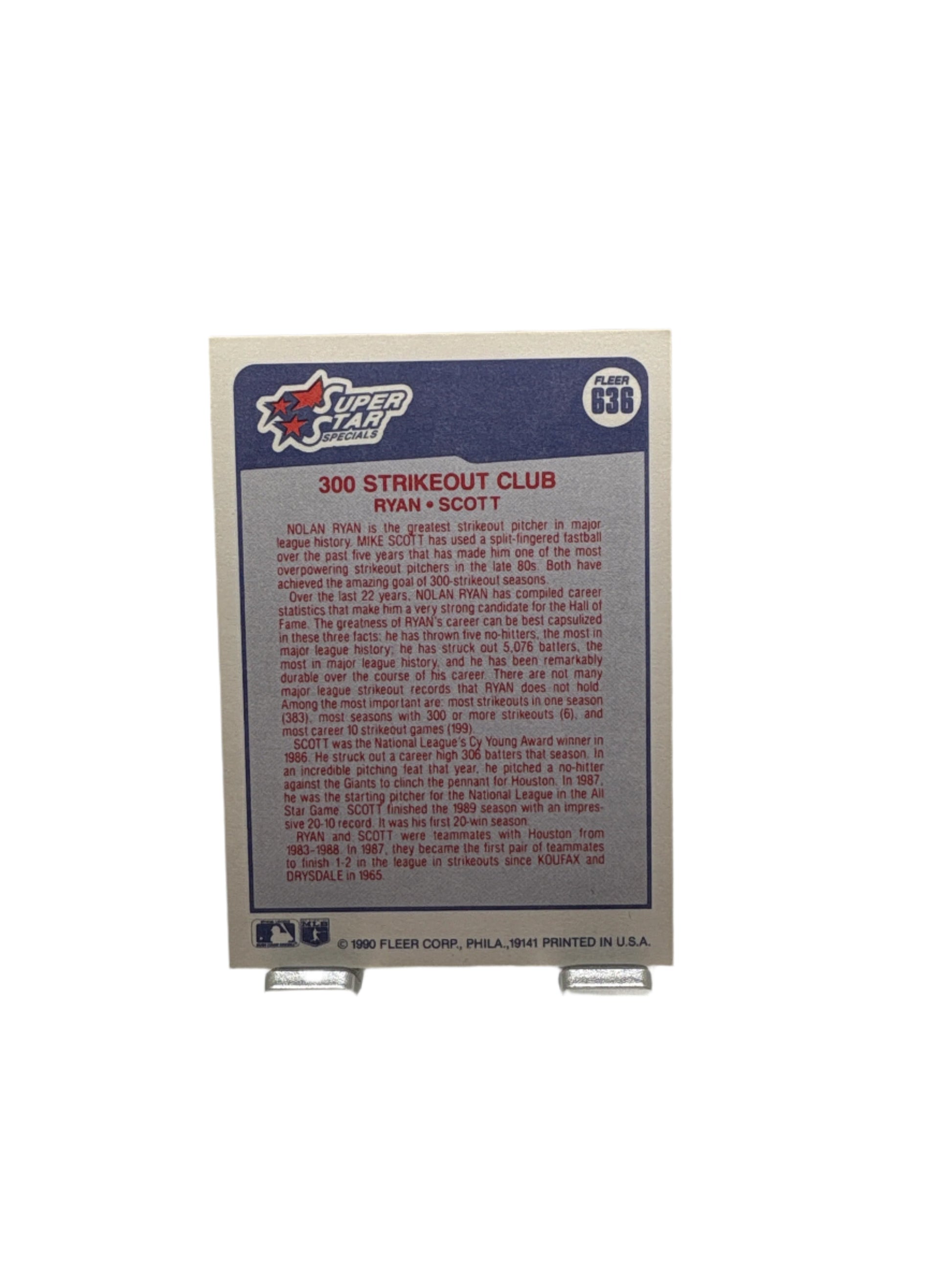 Fleer Nolan Ryan Mike Scott