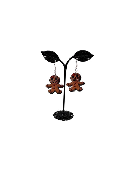 Evil Gingerbread Man Earrings