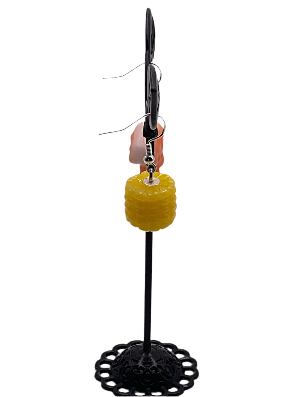 Shrimp and corn earrings