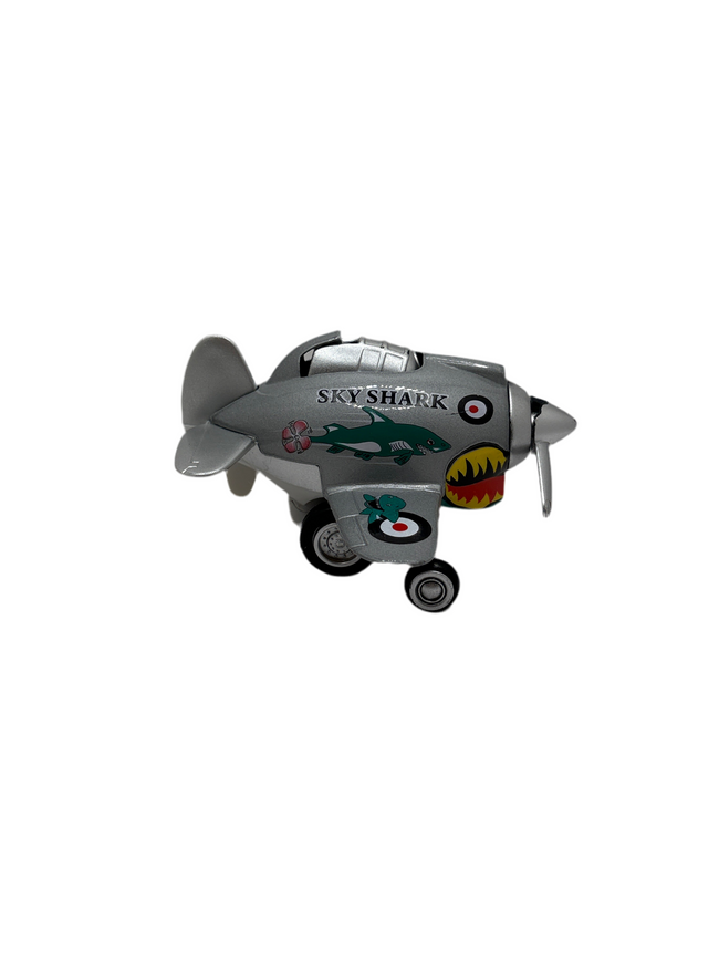 Junye Toys Sky Shark Diecast Silver Hover Image