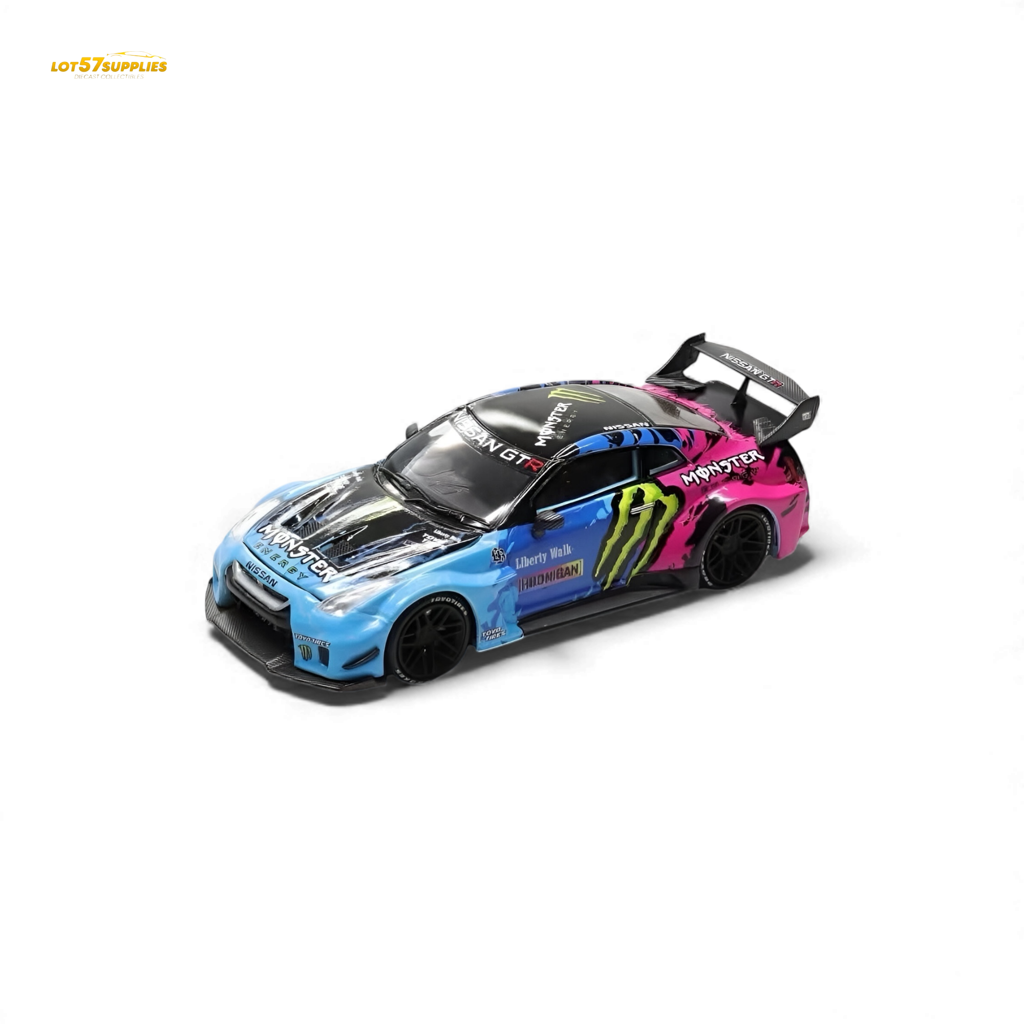 (Pre-Order) Demon King Auto GT-R R35 LBWK Wide-Body - Monster Livery 1:64