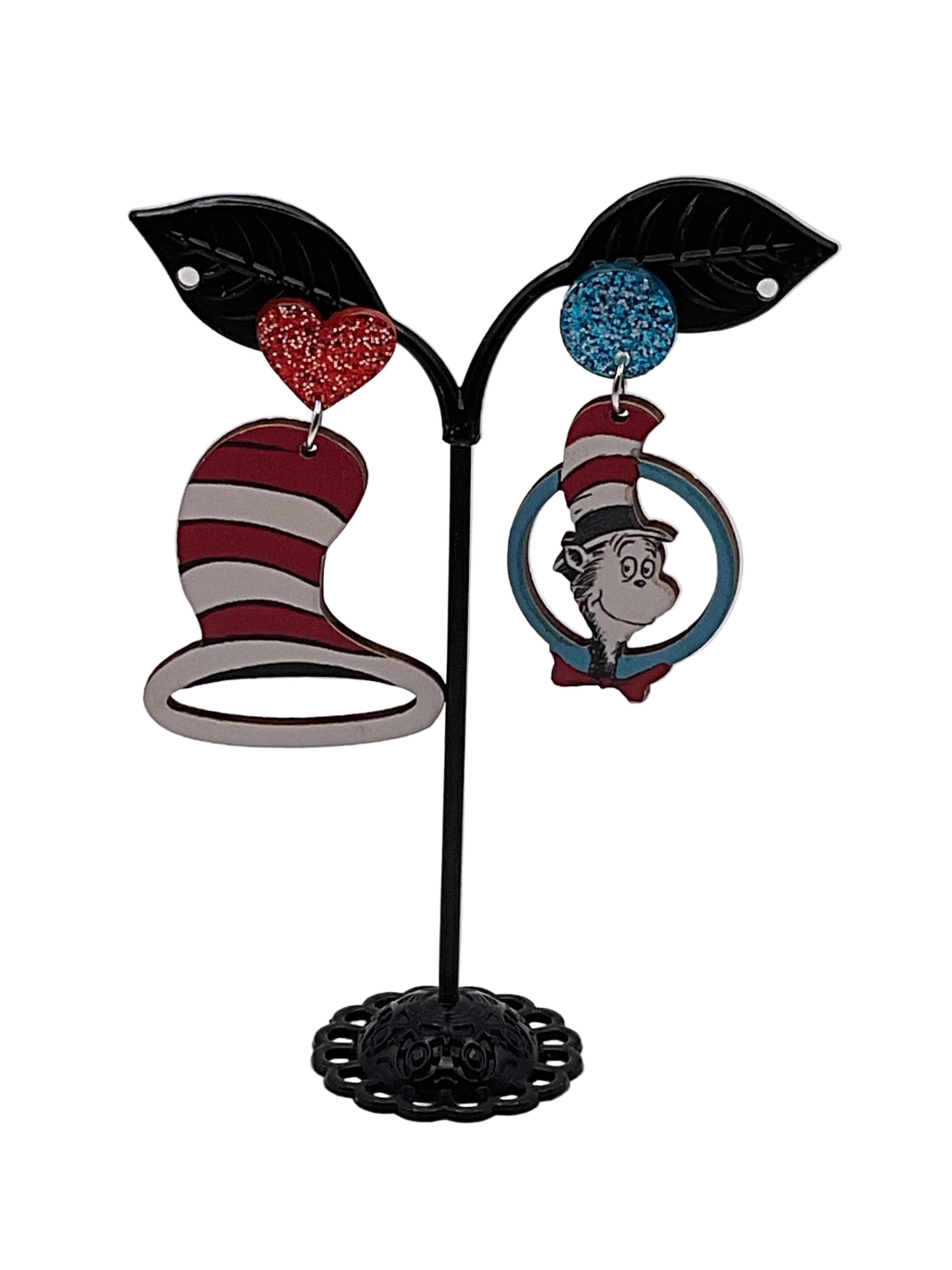 Cat in the Hat earrings Main image