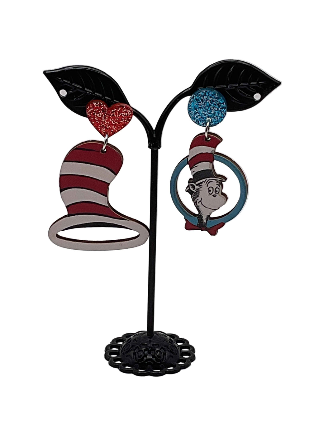 Cat in the Hat earrings