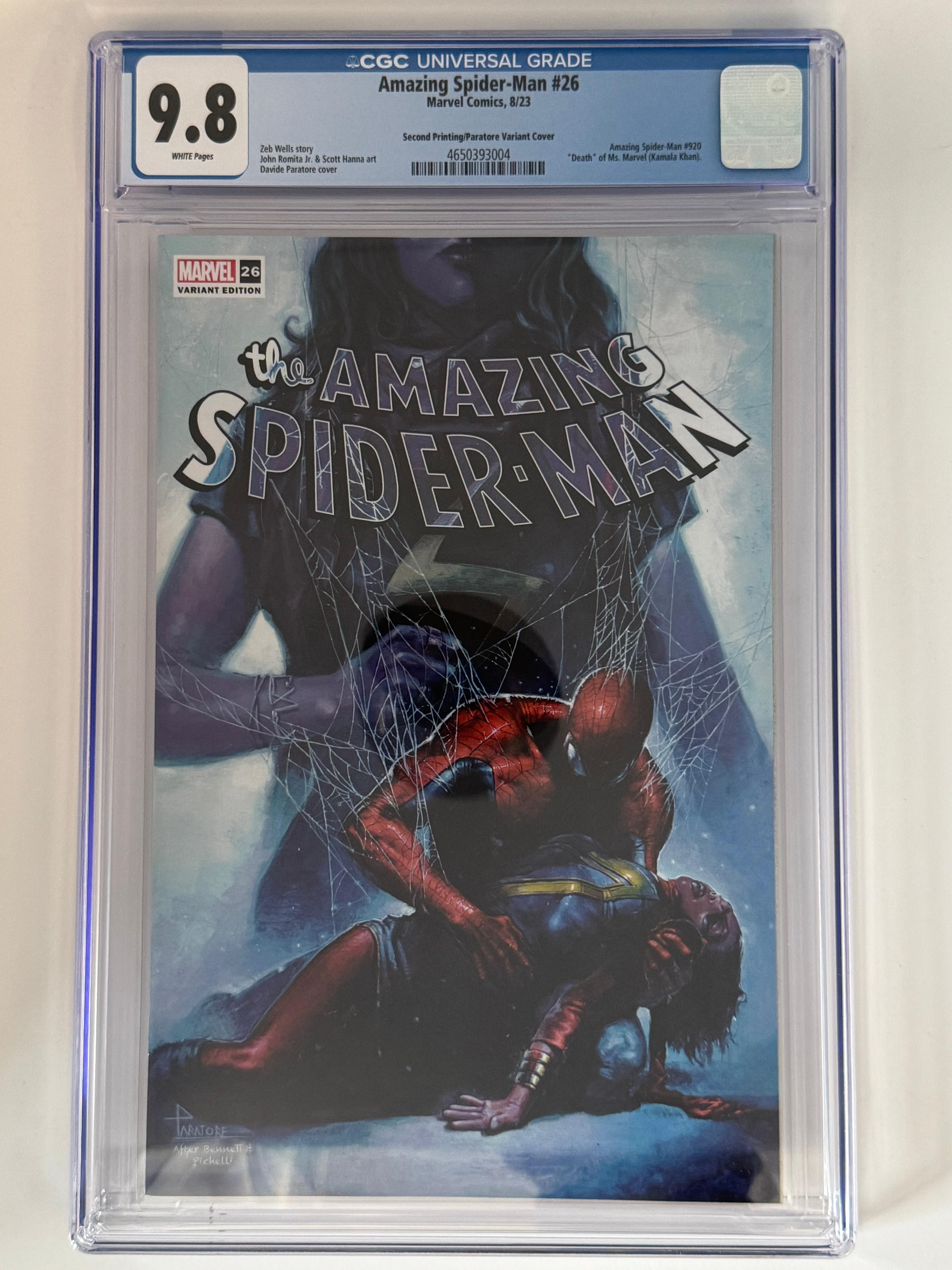 Amazing Spider-Man #26 CGC 9.8 Blue Label Paratore Exclusive Var Main image