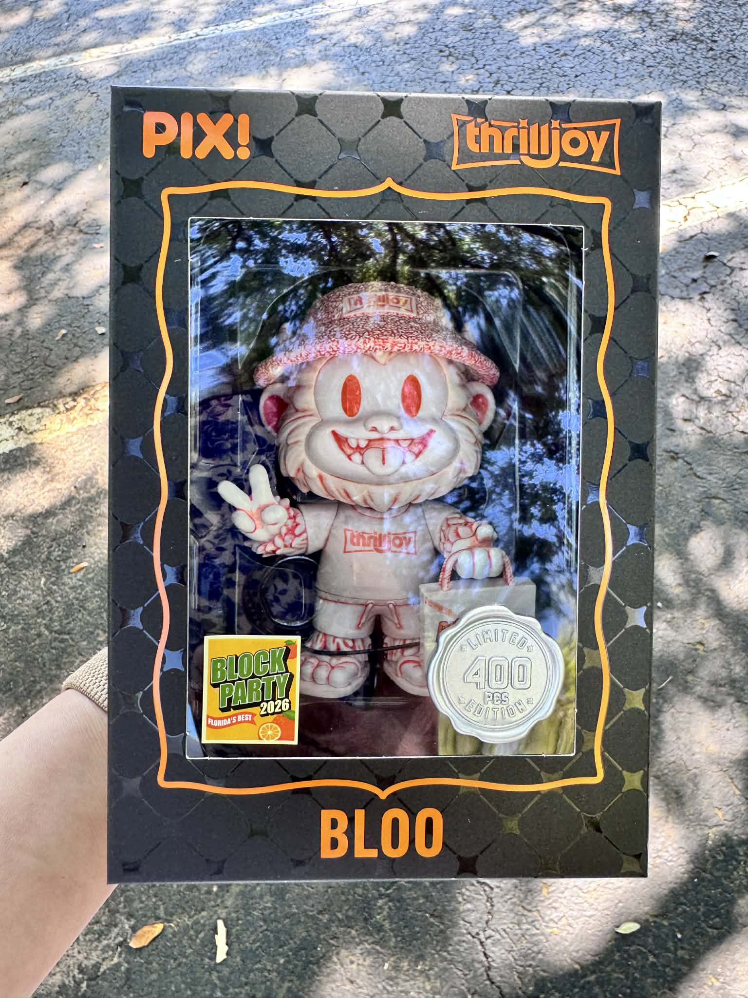 [Thrilljoy] [MEGACON Block Party] Block Party Bloo HERO LE400 PIX Vinyl Figure with Protector Main image