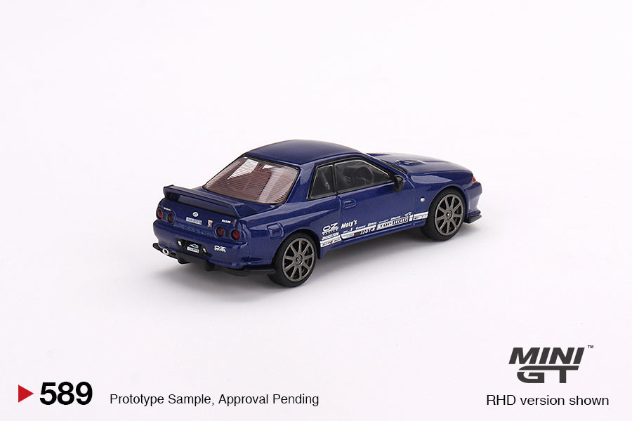 Mini-GT Nissan Skyline GT-R Top Secret VR32 Metallic Blue #589 1:64 MGT00589 - Collectors World Toys