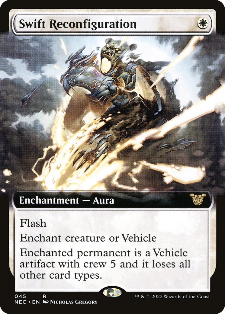 Swift Reconfiguration (NEC-045) - Neon Dynasty Commander: (Extended Art)