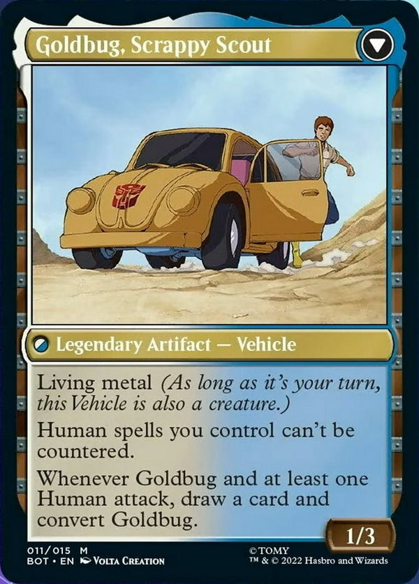 Goldbug, Humanity's Ally // Goldbug, Scrappy Scout (BOT-011) - Transformers: (convertdfc)