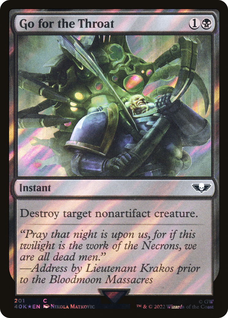 Go for the Throat (40K-201★) - Warhammer 40,000 Commander Foil