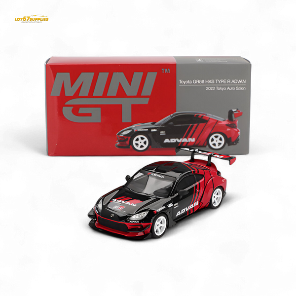 Mini-GT Toyota GR86 HKS TYPE R ADVAN 2022 Tokyo Auto Salon RHD - 1:64