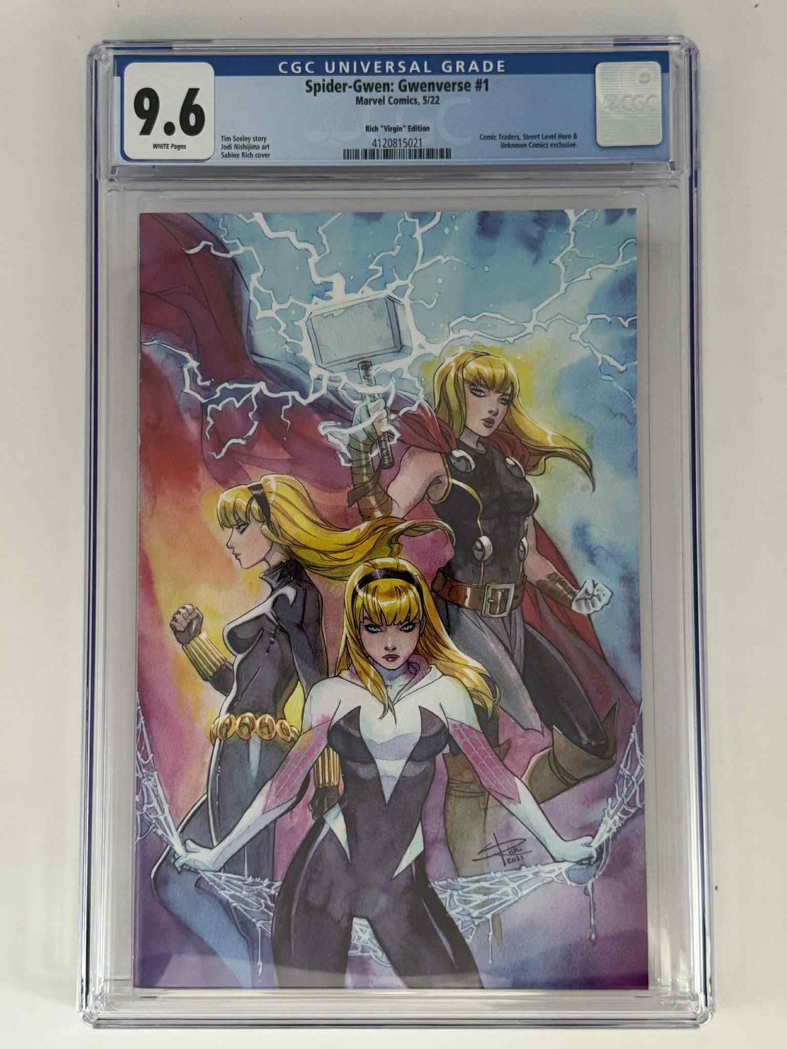 Spider-Gwen: Gwenverse #1 CGC 9.6 Blue Label Sabine Rich Exclusive Var Main image