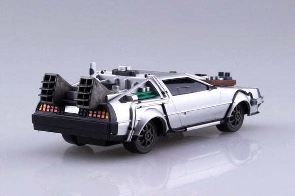 1/43 BACK TO THE FUTURE 1/43 Pullback DELOREAN from PART 3 & Rail road Model Kit