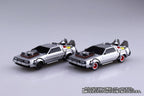 1/43 BACK TO THE FUTURE 1/43 Pullback DELOREAN from PART 3 & Rail road Model Kit - Collectors World Toys