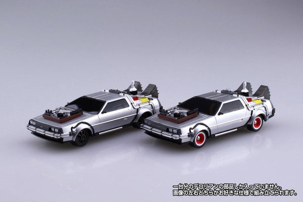 1/43 BACK TO THE FUTURE 1/43 Pullback DELOREAN from PART 3 & Rail road Model Kit