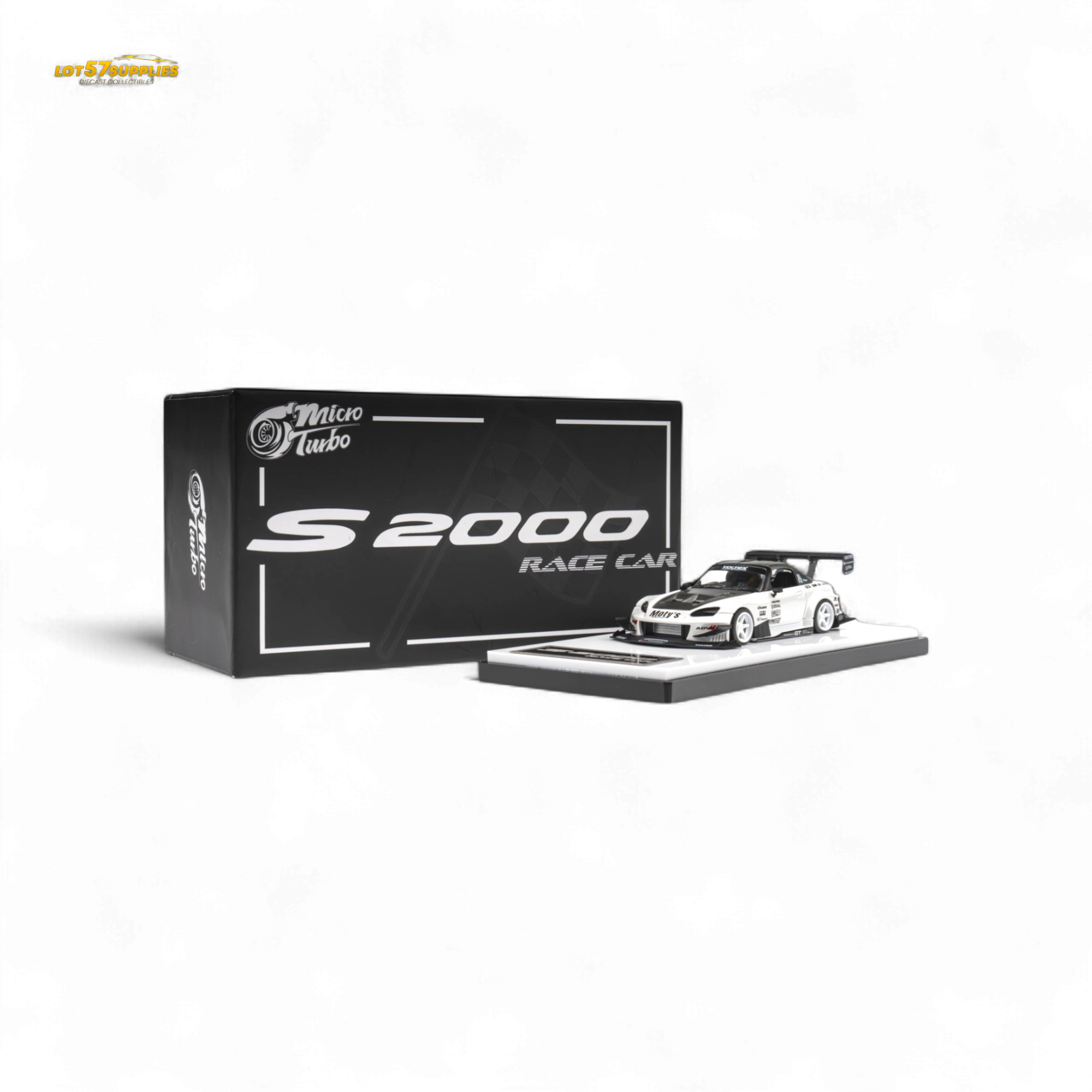 Microturbo Custom S2000 - Metallic White TOP FUEL 1:64 - Collectors World Toys