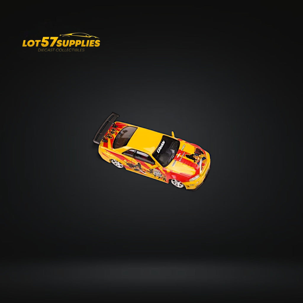 Fast Speed Nissan Skyline GT-R R34 Z-Tune NFS SRS Yellow-Red Livery 1:64 - Collectors World Toys