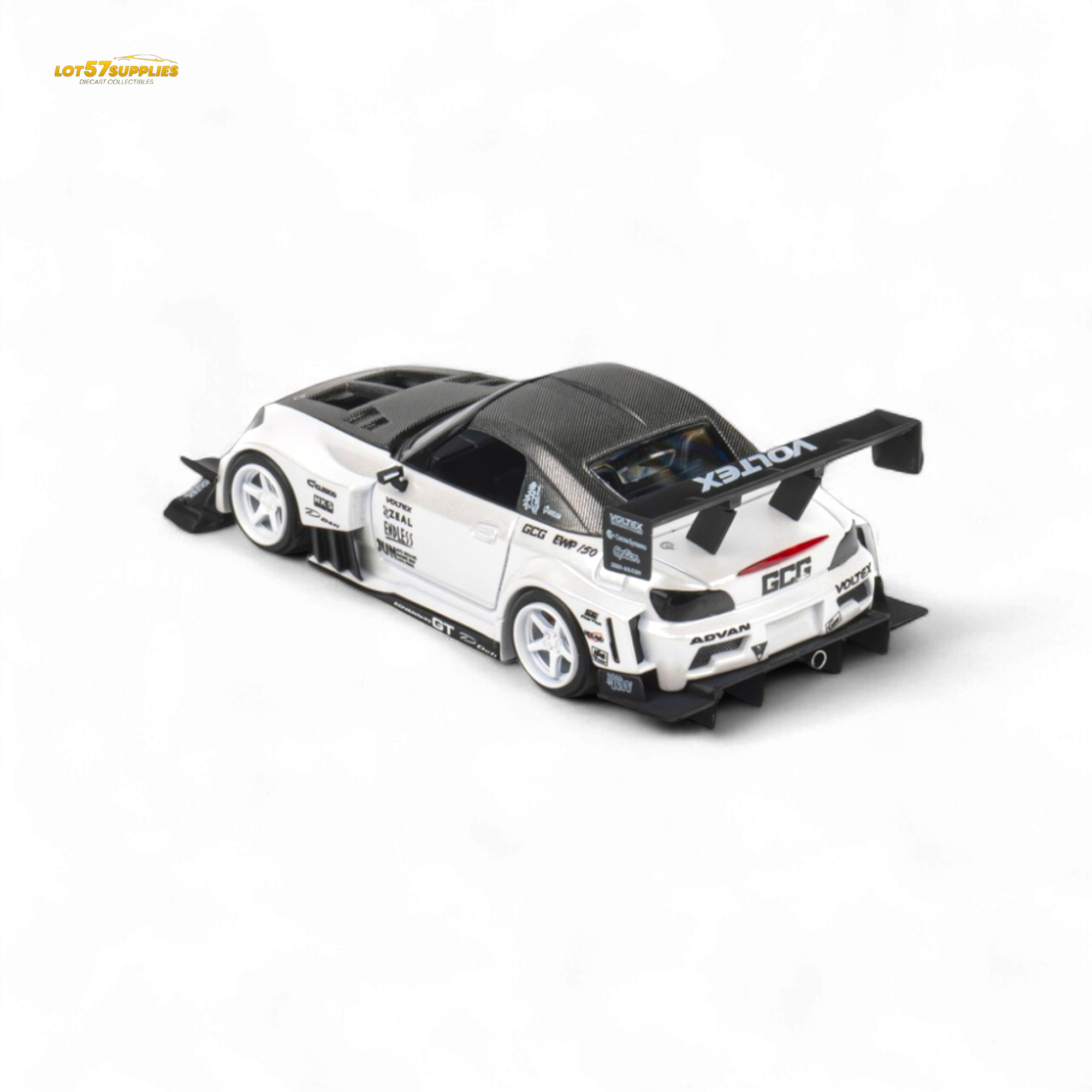Microturbo Custom S2000 - Metallic White TOP FUEL 1:64 - Collectors World Toys