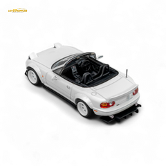 (Pre-Order) Microturbo Custom MX5 Rocket Bunny - Metallic White 1:64 - Collectors World Toys