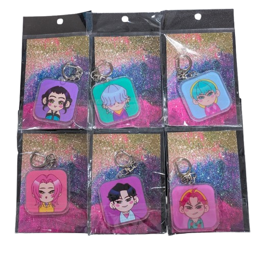 K-POP DEMON HUNTERS Chibi Keychain – Individual Member Series Main image