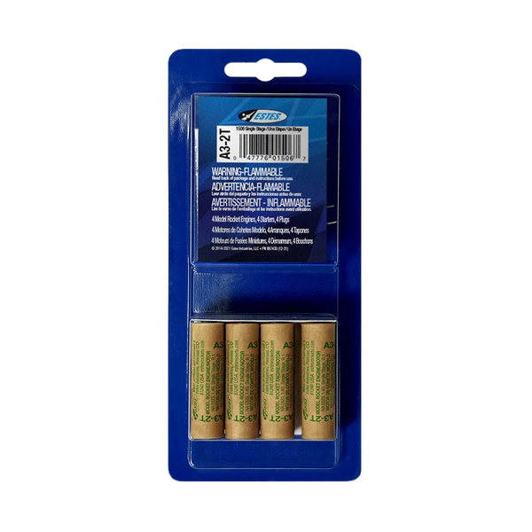 Estes Rockets - A3-2T Model Rocket Engines, (4pk)