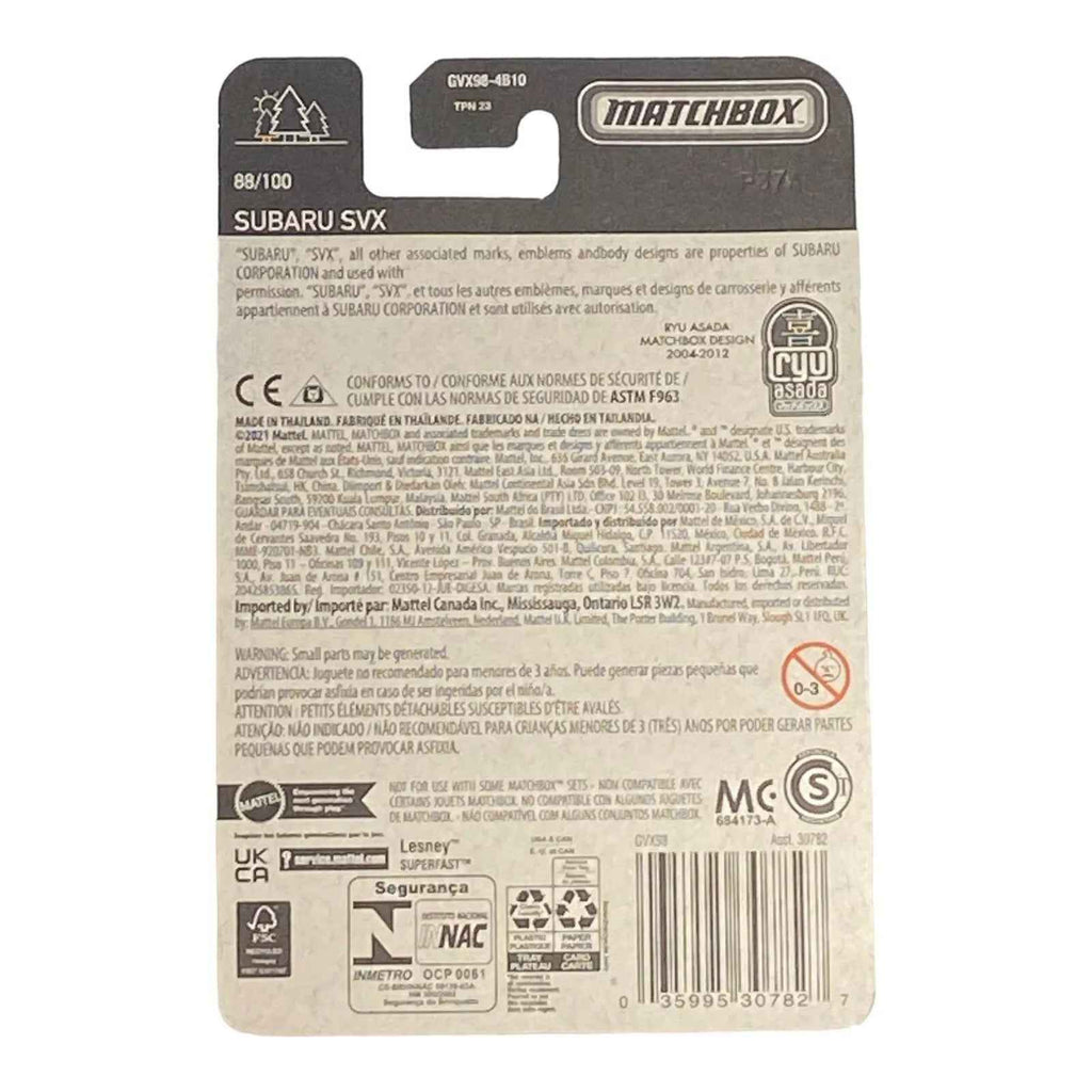 Matchbox Subaru SVX - Ryu Asada - Matchbox Series 88/100