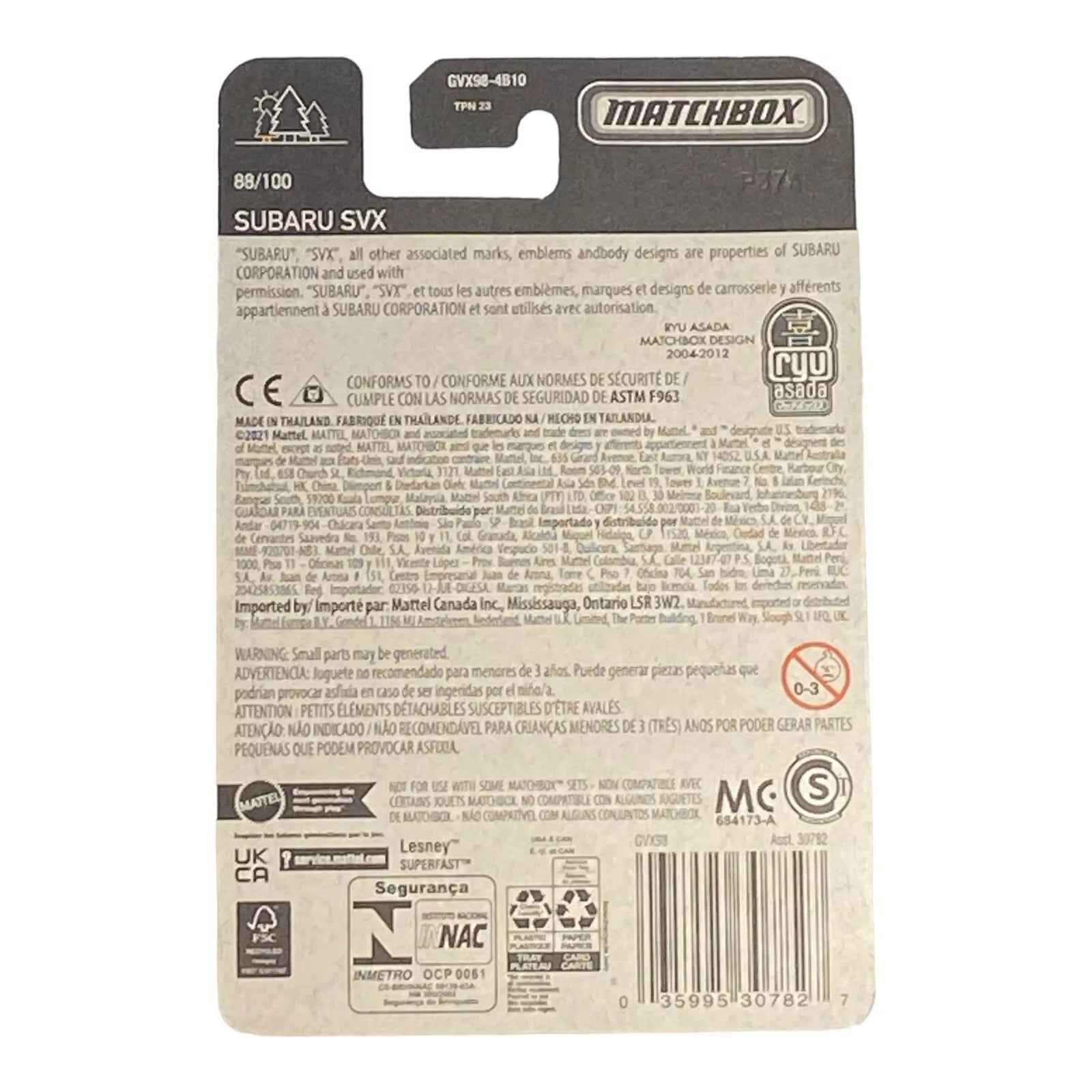 Matchbox Subaru SVX - Ryu Asada - Matchbox Series 88/100