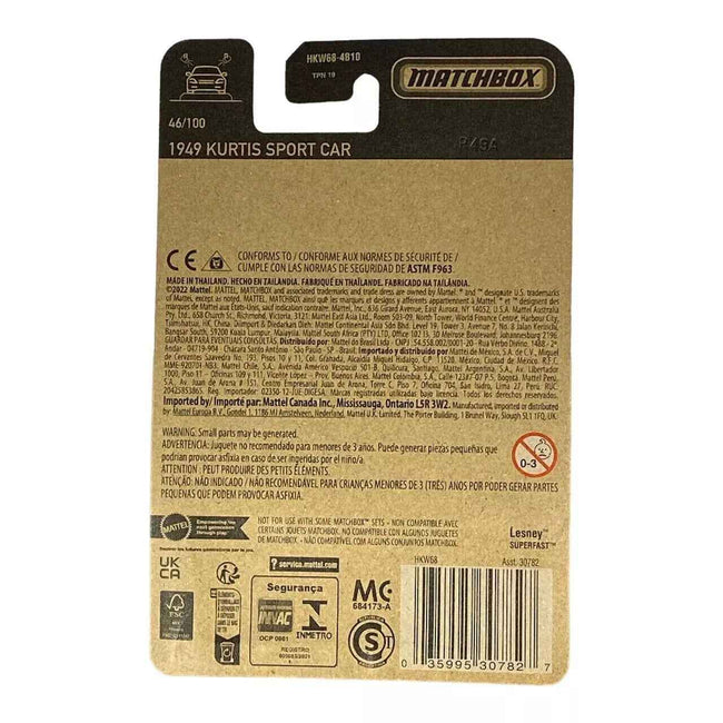 Matchbox 1949 Kurtis Sport Car - Matchbox 70 Years Series 46/100 Main Image