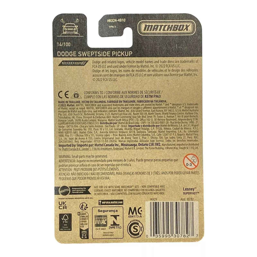 Matchbox Dodge Sweptside Pickup - Matchbox 70 Years Series 14/100 -