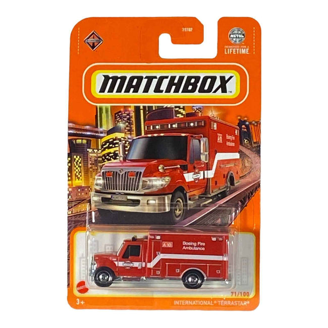 Matchbox International Terrastar - Boeing Fire Ambulance - Matchbox Series 71/100 - Hover Image