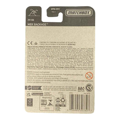 Matchbox MBX Backhoe - Matchbox Series 29/100