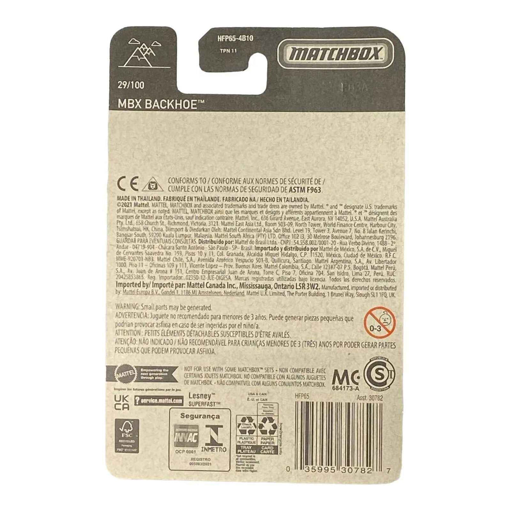 Matchbox MBX Backhoe - Matchbox Series 29/100 -