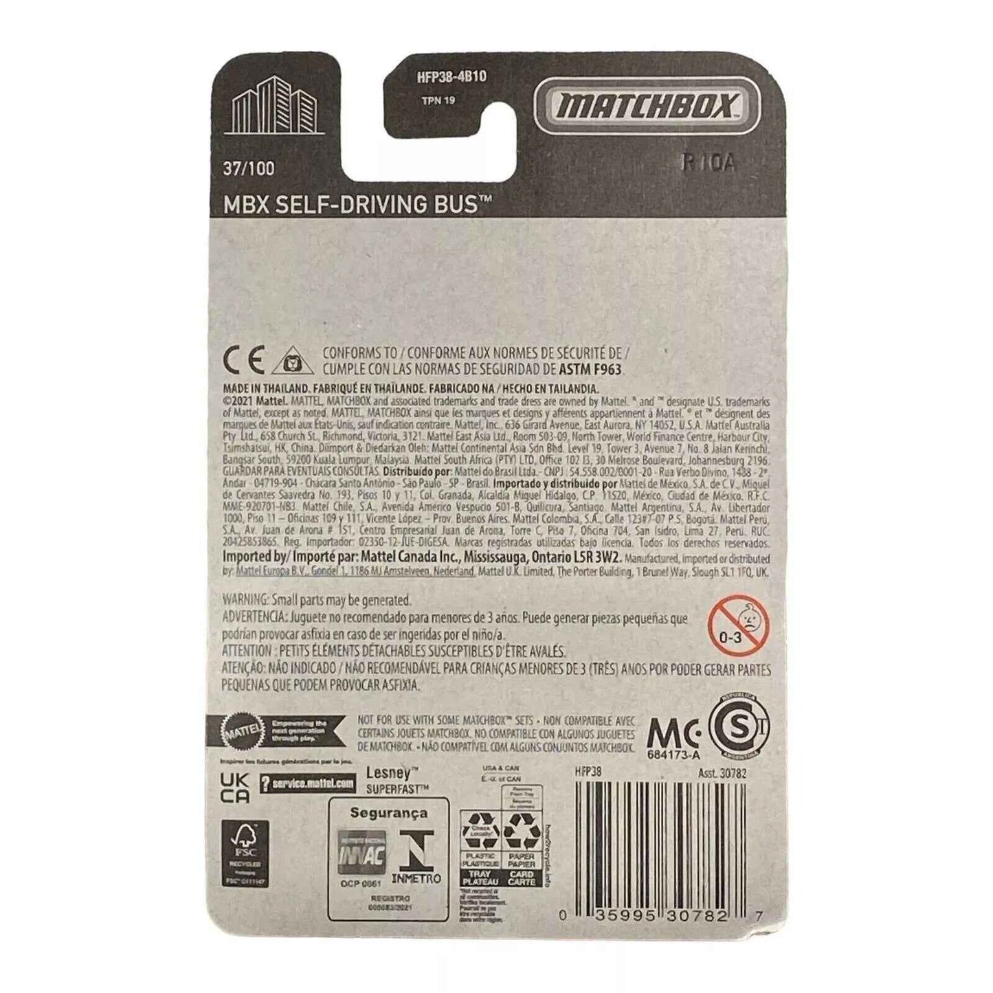 Matchbox MBX Self-Driving Bus - Matchbox Series 37/100