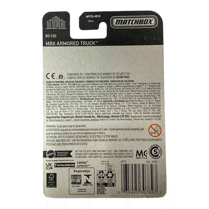 Matchbox MBX Armored Truck - Matchbox Series 85/100