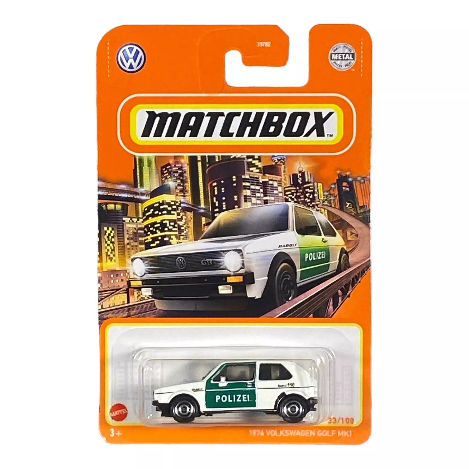 Matchbox 1976 Volkswagen Golf MK1 - Polizei - Matchbox Seies 33/100 - Collectors World Toys