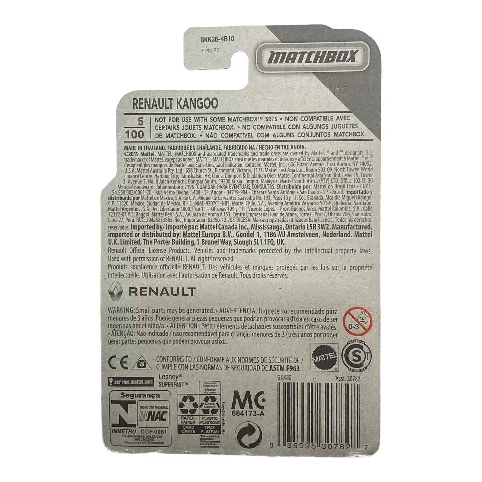 Matchbox Renault Kangoo - MBX City Series 5/100