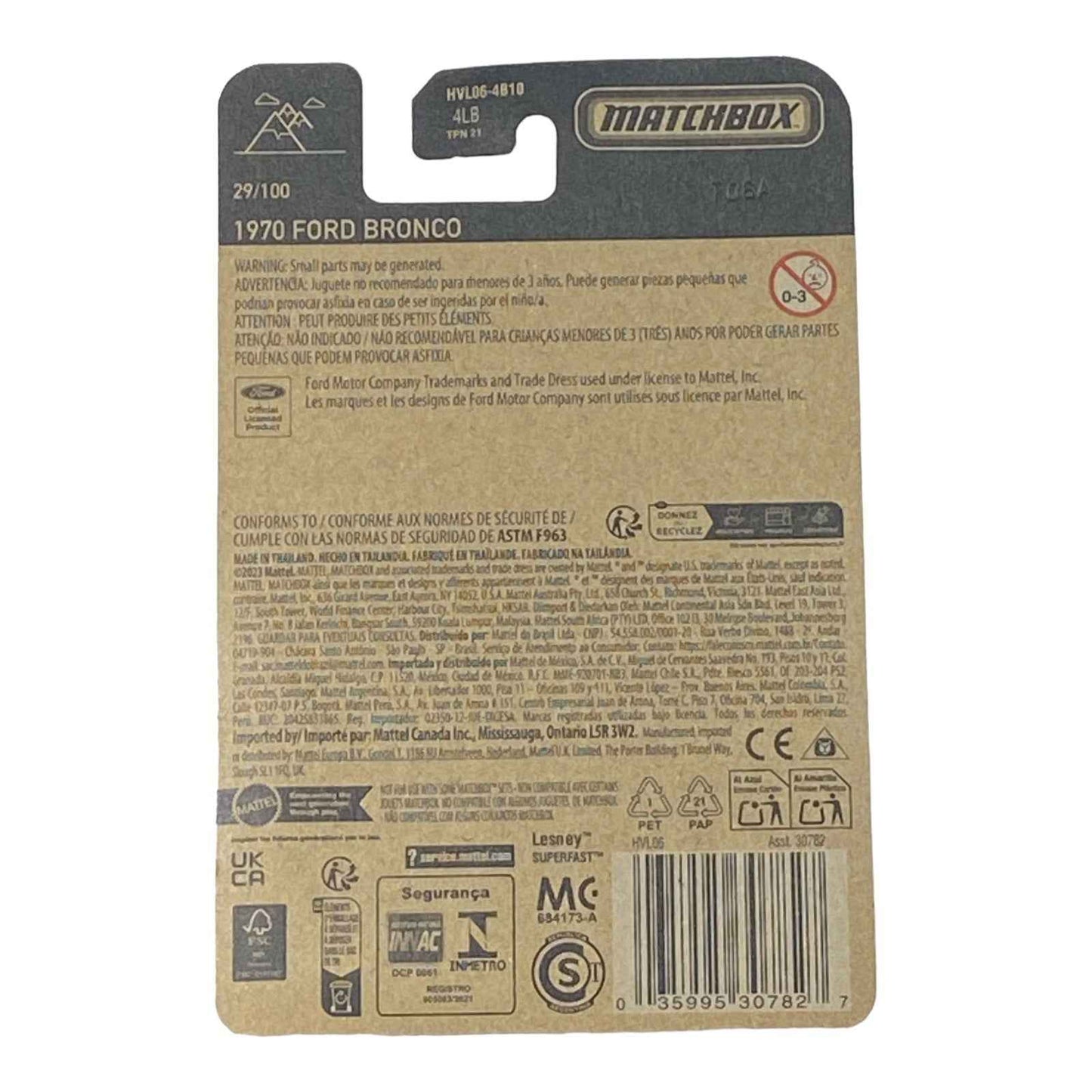Matchbox 1970 Ford Bronco - Matchbox Series 29/100