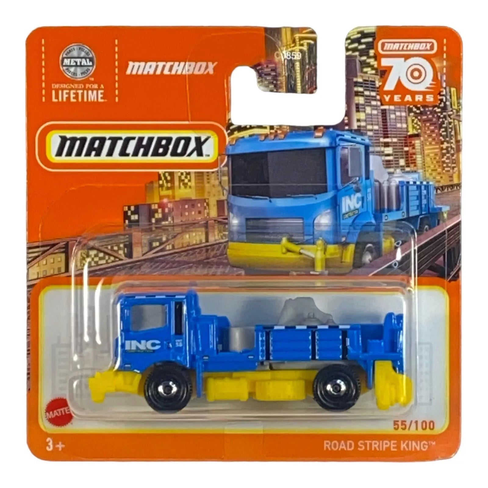 Matchbox Road Stripe King - Matchbox 70 Years Series 55/100 - Short Card - Collectors World Toys