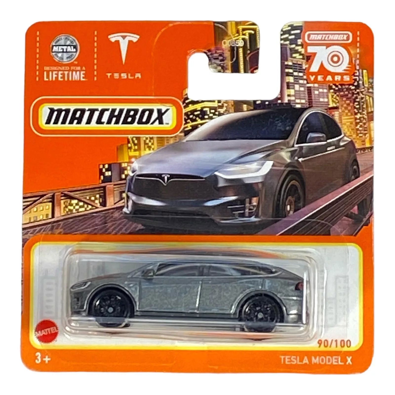 Matchbox Tesla Model X - Matchbox 70 Years Series 90/100 - Short Card - Collectors World Toys
