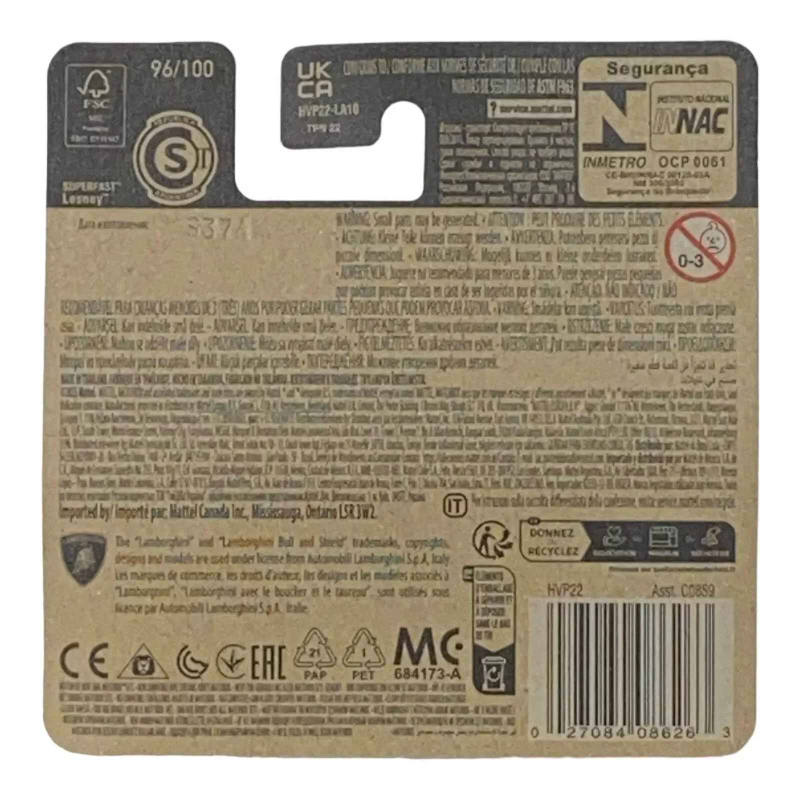 Matchbox Lamborghini LM002 - Matchbox Series 96/100 - Short Card